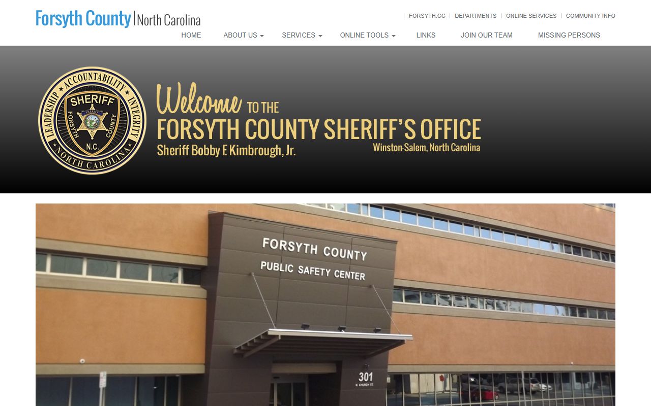 Forsyth County jail mugshots sheriff P2C access context